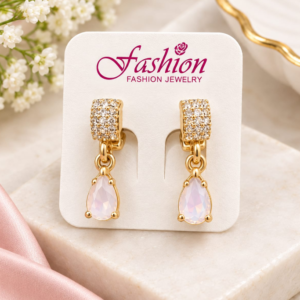 Elegant Gold & Pink Earrings for Women