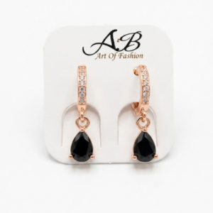 Elegant Gold and Black Earrings for Women