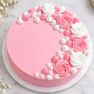 Pink Flower Cake | Elegant Floral Cake for Special Occasions