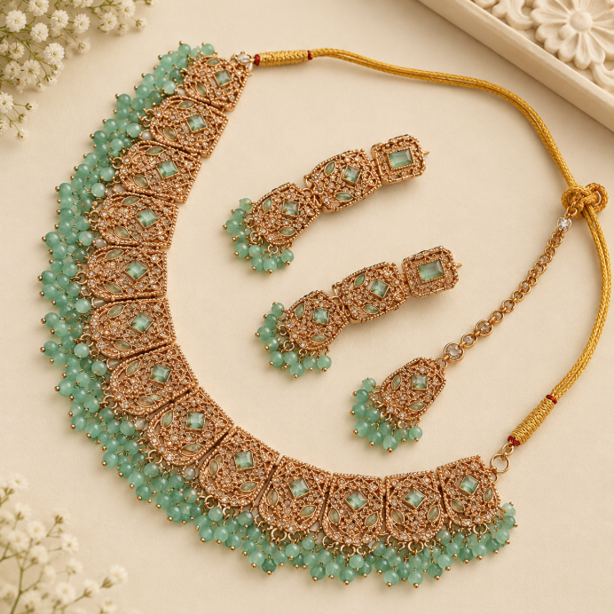 Traditional Bridal Jewelry Set - Image 2