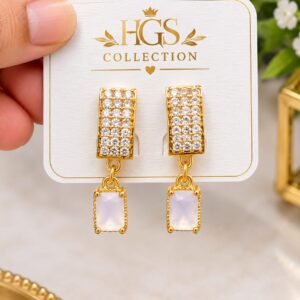 Elegant Gold Plated Crystal Earrings