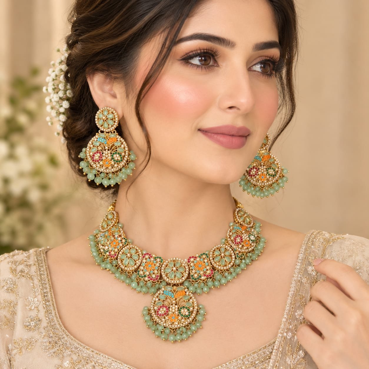 Bridal Jewelry Set (Sea Green)