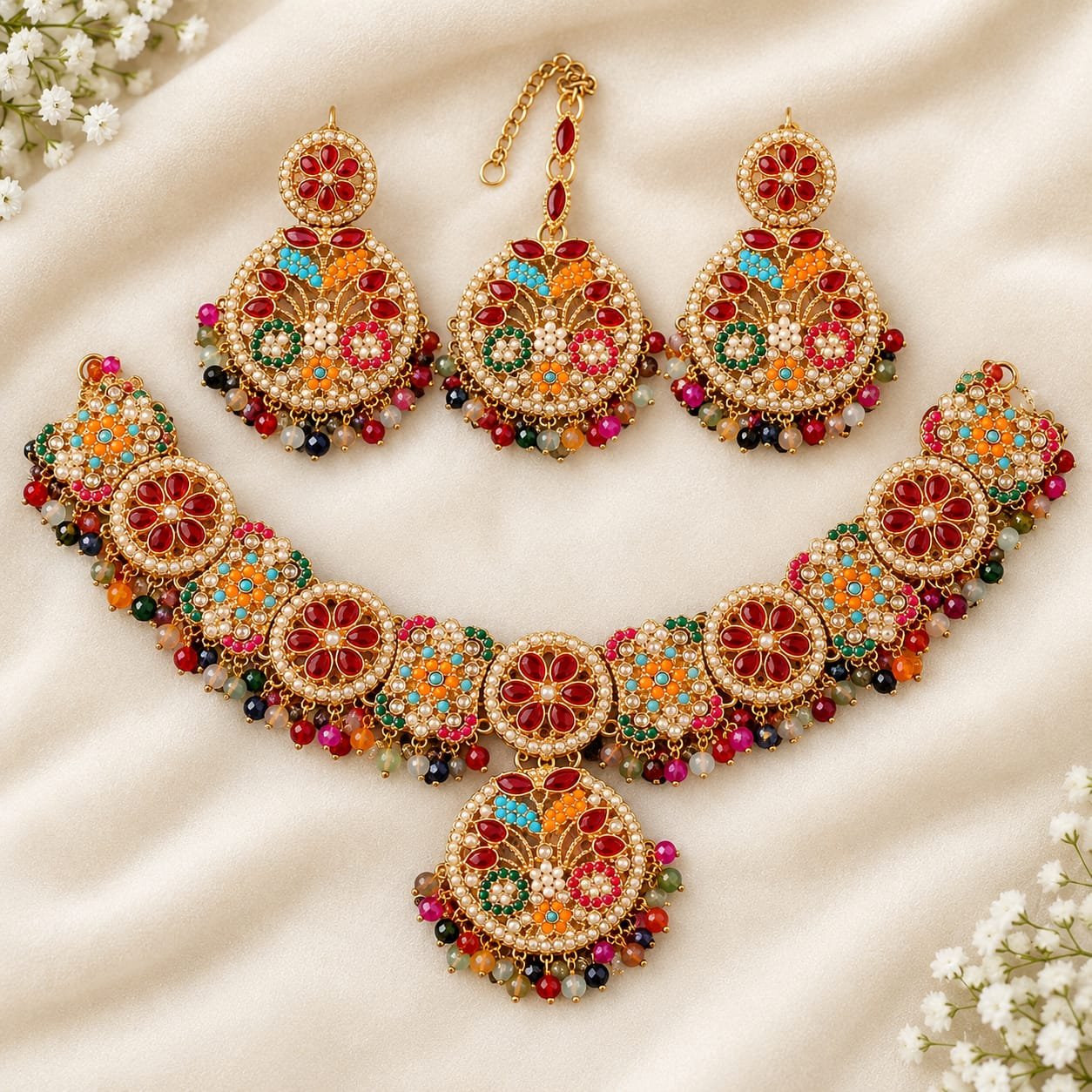 Elegant Multicolor Bridal Jewelry - Image 2
