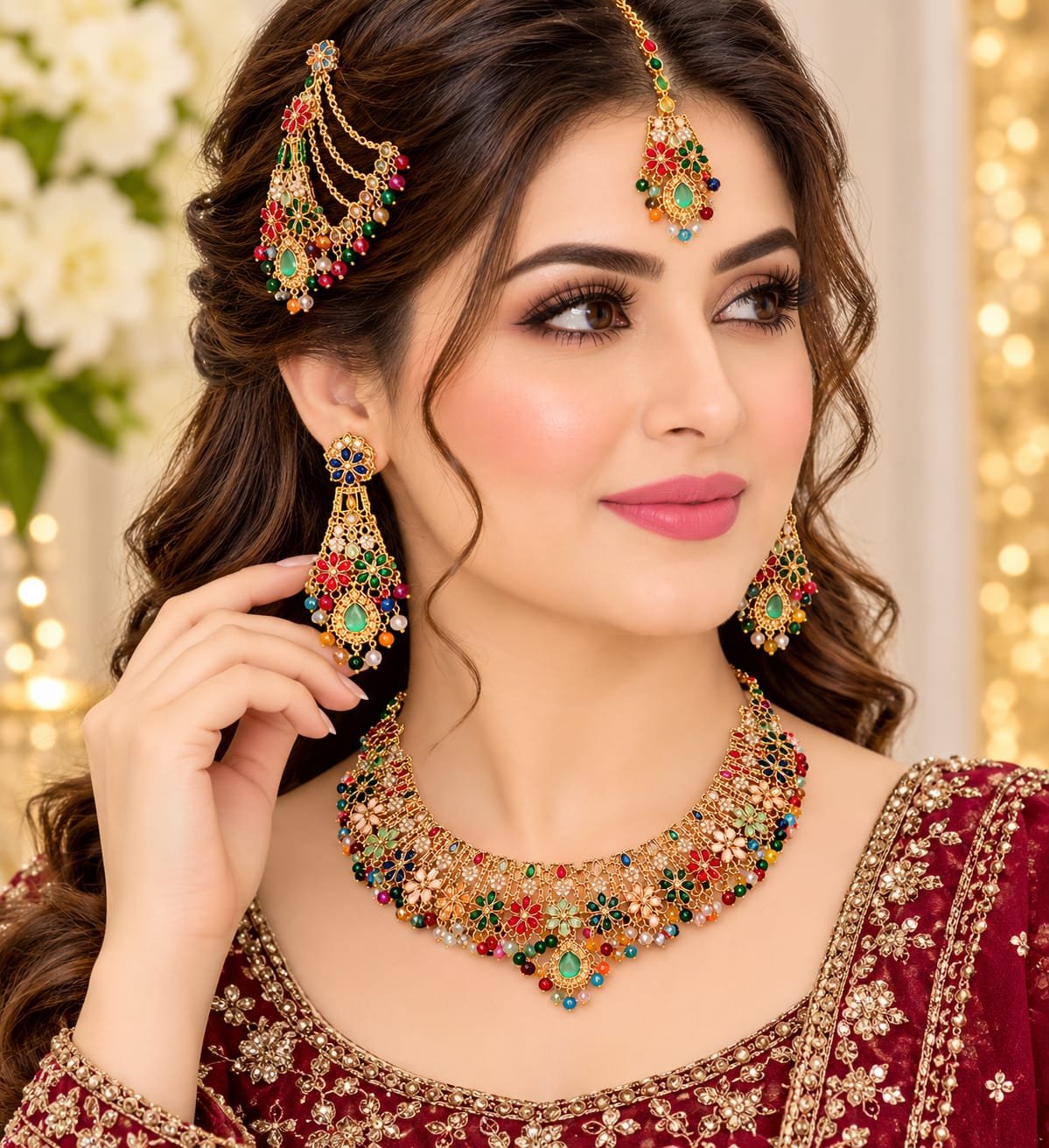 Multicolor Bridal Jewelry Set - Image 2