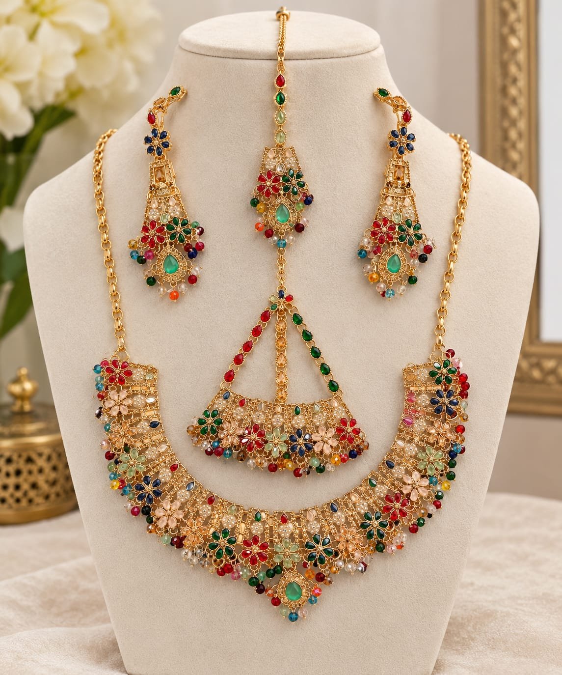 Multicolor Bridal Jewelry Set - Image 3